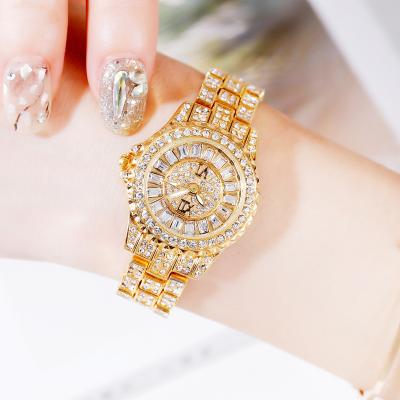 China Outlet Diamond Bling Wrist Watch Ladies Waterproof Iced Out Simple Watch Women Fashion Gifts for sale