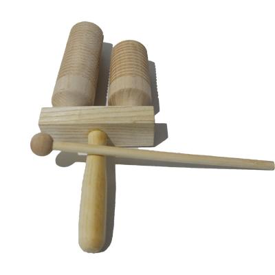 China Musical Children's Educational Toys Teaching Aid Wooden Orff Percussion Education Instrument Agogo Block For Baby for sale