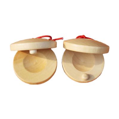 China Children learning & Type exercise; Colorful Musical Enlightenment Musical Instrument Wooden Finger Castanets Wooden Castanets For Kid Toy for sale