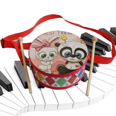 China Children's Toy Percussion Instrument Educational Wooden Trap Drum for sale