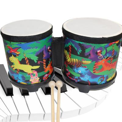 China Children's Educational Toy Musical Instrument Wooden Bongo Drum High Cost Performance for sale