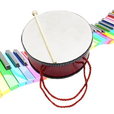 China Educational Toys Children's Musical Instruments Hand Drumming Wooden Double Sided Drum Part for sale