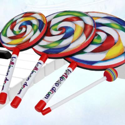 China Children learning & Type exercise; Hot Selling Enlightenment Music Musical Instruments Toys Plastic Lollipop Drum For Kids for sale