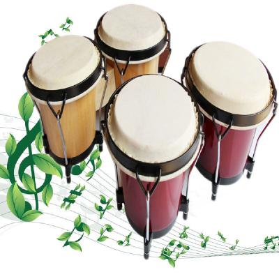 China Children learning & Type exercise; Music Enlightenment Musical Instrument Wooden Bongo Drum For Kids Play for sale