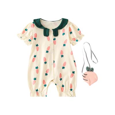 China 100% Cotton Cute Infant Pajamas Spring Sleepsuit Baby Clothes Long Sleeve Baby Rompers for sale