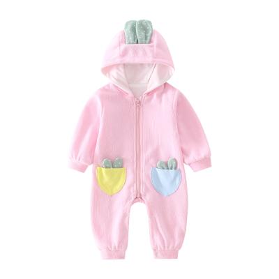 China Lovely 100% cotton boutique baby rompers jumpsuit newborn one-piece 100% cotton girls clothes for sale