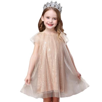 China New Washable For 2021 Luxury Ball Gowns Kids Even Sequin Mesh Dress for sale