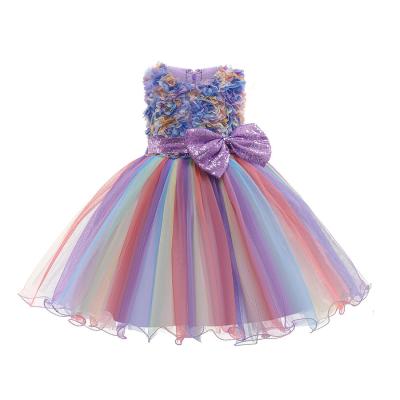 China Anti-wrinkle flower girl dress for wadding unicorn dress or princess dress at christmas for kids for sale