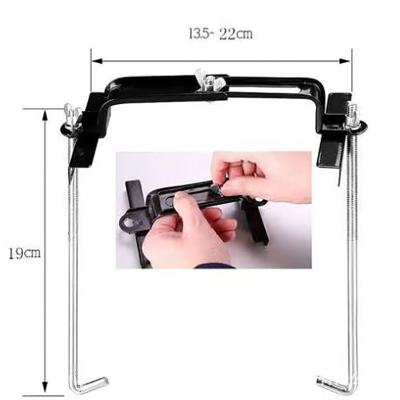 China Adjustable Iron Battery Tray Car Case Iron Battery Clamp Bracket Bottom Stable Bracket for sale