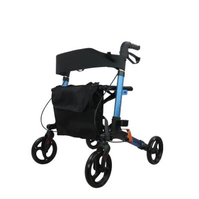 China High Quality Adults Foldable Rollator Aluminum Adjustable Aluminum Walker With Foot Rest for sale