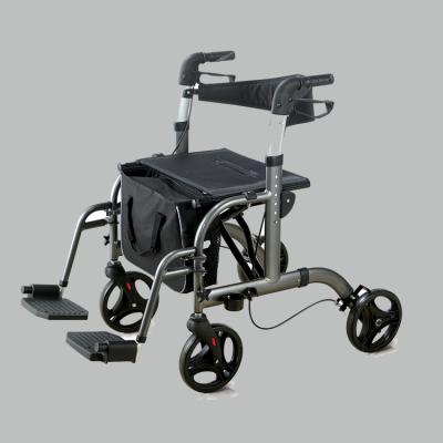 China Comfortable Medical Folding Rollator Aids Light Weight r8 Mobility Upright Aluminum Walking Walker for sale