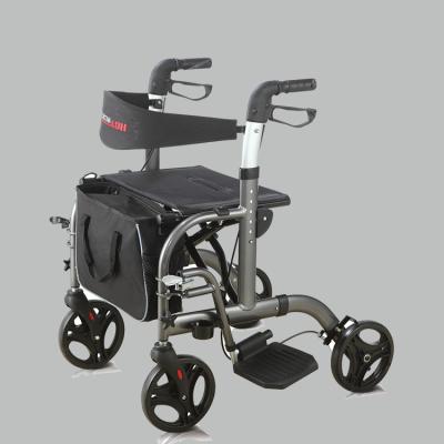 China Comfortable Foldable Aluminum Portable Upright Lightweight Adults Walking Aids r8 Drive Rollator for sale