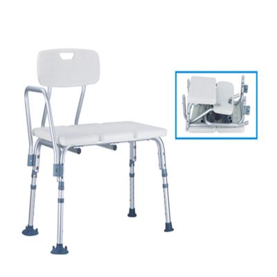 China SC6030B-KDChinese Hot Sales Shower Chair Commode White Medical Height Adjustable Bathtub Transfer Seat Benches With Back And Armrest for sale