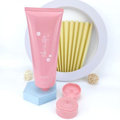 China 220ml 6Oz Cosmetic Eco-Friendly Empty Squeeze Pink Tube Cosmetic Packaging For Hair Care Shampoo Conditioner Hotel Shampoo Tube for sale