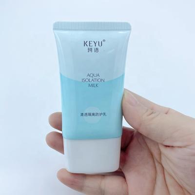 China 30ml Oval Cosmetic Cosmetic Tube for bb cream tube Custom Logo Flat Plastic Cosmetic Tube for Sunscreen Cosmetic Packaging for sale