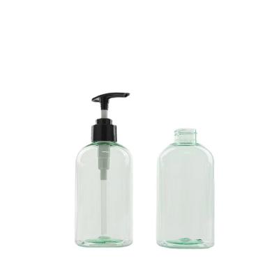 China Personal Care Hand Sanitizer Pump Bottle PET Bottle 350ml Clear Plastic Shampoo Bottle for sale