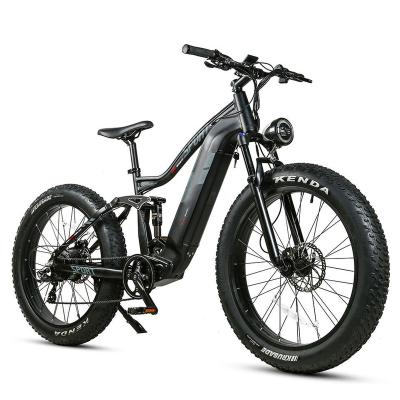 China New Design Aluminum Alloy Bike 48v 500w Full Suspension 12ah Ebike Mountain Electric Bicycle Fashionable Fat Tire Electric Bicycle for sale