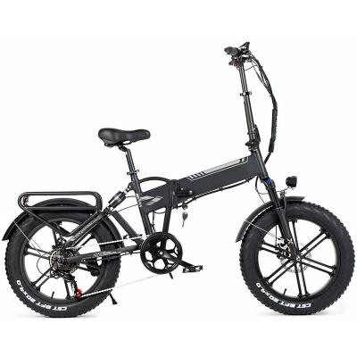 China Electric Mountain Bike 20 Inch Eu Aluminum Alloy Double Drive Snow Fat Bike Off Road 250w Running Electric Motor 8ah Battery for sale