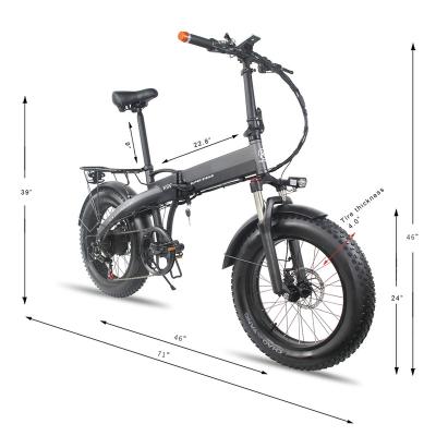 China Custom Cheap Aluminum Alloy Xinyida 7 Speed ​​Fat 20 Inch Tire Aluminum Alloy Ebike Electric Folding Bike For Adult for sale