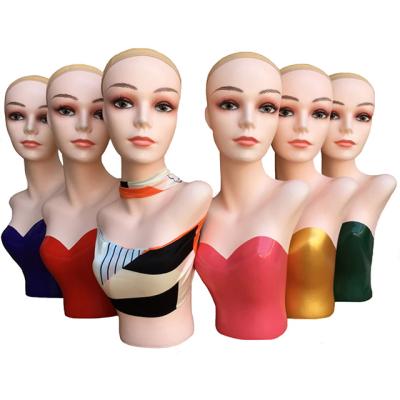 China With Cheap Wig Mannequin Head Makeup Jewelry Display Female Wig Mannequin Heads For Wigs for sale