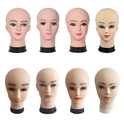 China With wholesale realistic female wig hair makeup wig display head with shoulders manikin tosro ghost plastic stand african mannequin for sale