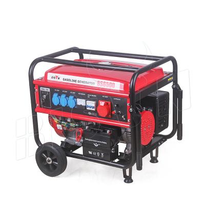 China Small generator supply electric power for home use BISON (CHINA) BS6500P(H) 13hp portable gasoline generator air cooled engine for sale