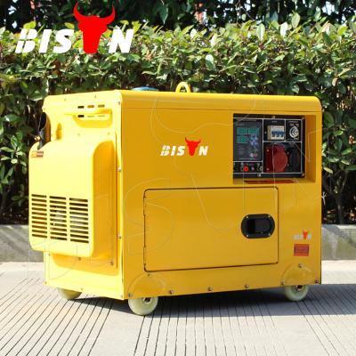 China BISON(CHINA) Portable Silent Type 380V 5 KW Generator AC Diesel Three Phase Diesel Generator 380V CLDG6500DSE for sale