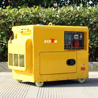 China BISON(CHINA) 5KW 5kva diesel generator, small water cooled diesel generator, 5kva silent diesel generator CLDG5000SE for sale