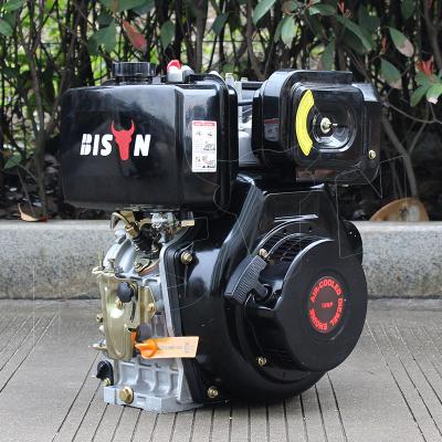 China Japan(China) structure direct injection diesel engine bison small recoil 188F 456CC 4 stroke cheap small diesel engines for sale