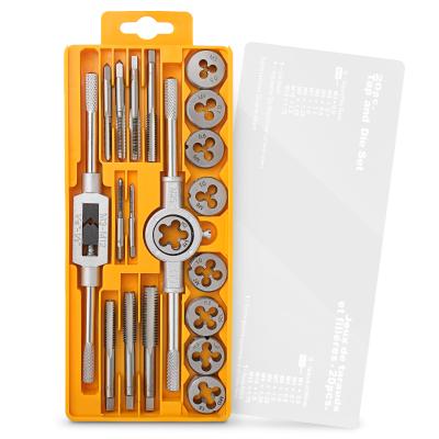 China 20 PC Metric Tap and Die Set Professional Tap Die Tool Kit DT30088Y-1 for sale