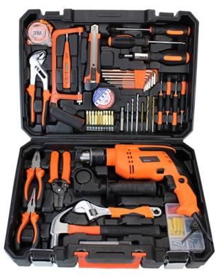 China Best Selling Household Repair 47 PC Professional Power Tool With Electric Drill In Tan Tool Box for sale