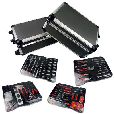 China Hispec Household Tool Kit 186 Pieces Tool Kit Germany Design Hand Mechanic Combination Vanadium Chrome With Aluminum Case for sale