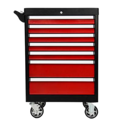 China Durable High Quality Professional Workshop Storage Tool Kit Work Bench Trolley 7 Drawers Garage Lockable Tool Cabinet for sale