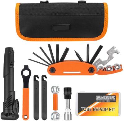 China Moutain Bicycle Repair All Kind Bicycle Maintenance Hand Repairing Bike Bicycle Repair Tools Kit With Tool Bag for sale