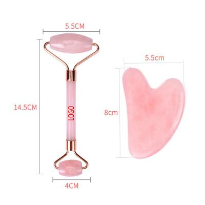 China New Product Facial Massage Jade Beauty Skincare Tool Roller Rose Quartz DIY Anti Aging Jade Roller Whitening for sale