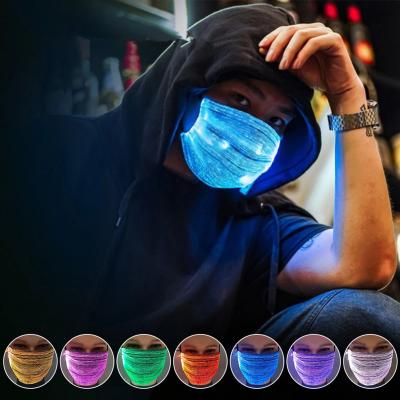 China Other Smart Custom Face Mask LED Display Mask USB Rechargeable 7 Colors Lighting Face Mask Led Facemask for sale