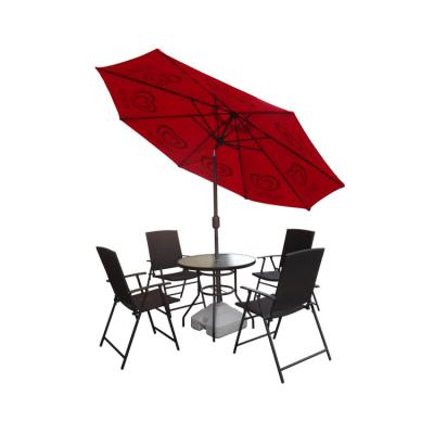 China Modern Patio Umbrella Table and Outdoor Chairs Parasol for sale