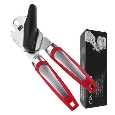 China Viable Multifunctional Manual Champagne Corkscrew Bottle Opener Custom Tin Opener Stainless Steel Can Can Opener for sale