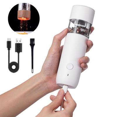 China Sustainable Custom Logo 2 in 1 Electric Pepper Mill Grinder Shaker Set Rechargeable Automatic Salt and Pepper Mill Grinder for sale