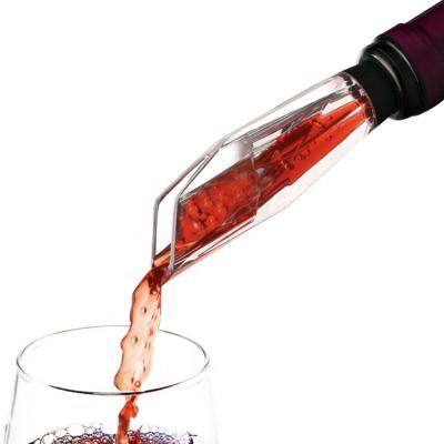 China Diamond Shape Wine Dispenser Viable 2 in 1 Function Beverage Pourer Red Wine Aerator Spout for sale