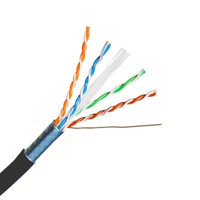 China Manufacturer High Quality Eco-Friendly 4-PAIR 23AWG FLET TESTED FLET TESTED FTP Cat6 OUTDOOR Outdoor Cable Cat6 Lan for sale