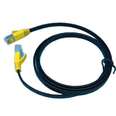 China PVC/LSZH Fast Speed ​​Sstp Cat7 Patch Cord Network Standard Copper Cable Pure Ethernet Lan Cable Flat Wire for sale