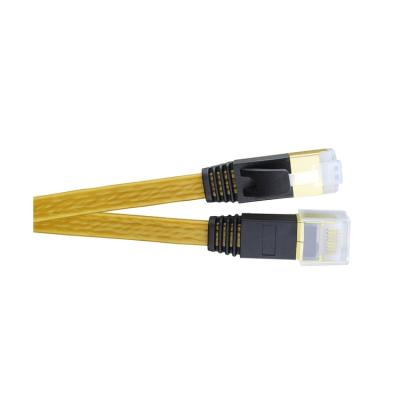 China High Quality PVC/LSZH Best Price Cat7 Sstp Copper Lan Ethernet Patch Cord Rj 45 Flat Cable Shielded Cable for sale