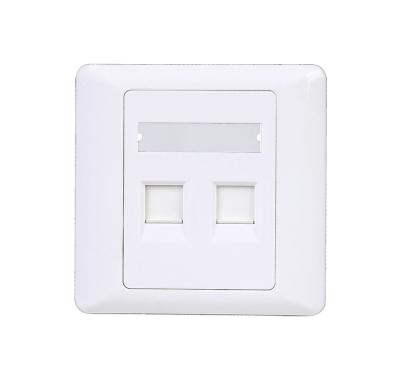 China Network / Telecom Faceplate Ethernet Wall Plate Computer 1/2/3/4 Port Outlet High Quality RJ45 Faceplate for sale