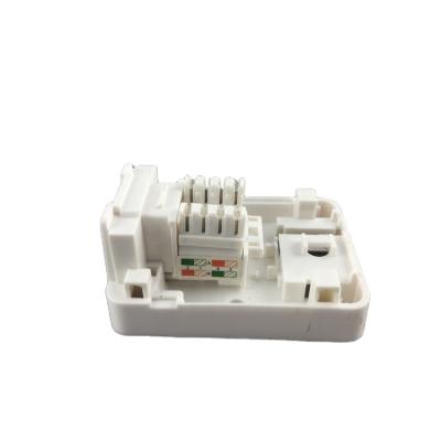 China Networking China Factory Rj45 Cat5e Utp Single Port Trapezoidal Jack Surface Mount Box for sale