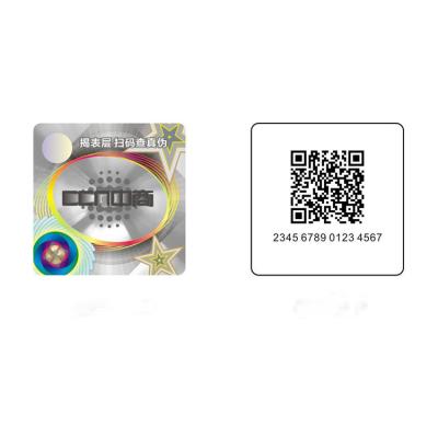 China Customized Hologram QR Code Sticker Anti-counterfeit Anti-counterfeit Labels for sale