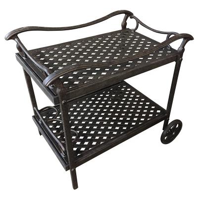 China The Western Style The Outdoor Patio Richmond Tea Cart Cast Aluminum Furniture Garden Furniture for sale