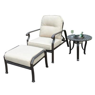 China Western Style Cast Aluminum Furniture Outdoor Garden Furniture Patio Sets Manhattan Reclining Lounge Chair for sale