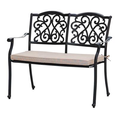 China Western Style Cast Aluminum Outdoor Furniture Garden Furniture Patio Botella Bench for sale