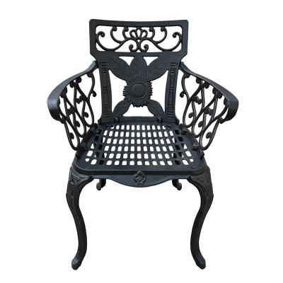 China Western Style Cast Aluminum Outdoor Furniture Garden Furniture Patio Sunflower KD Armchair for sale